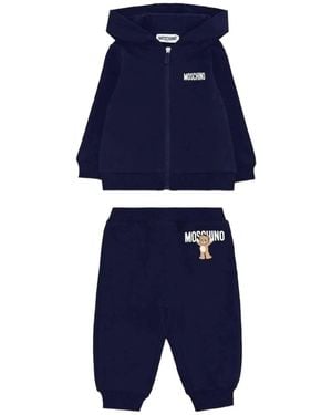 Moschino Jumpsuit With "Bear" Logo - Blue