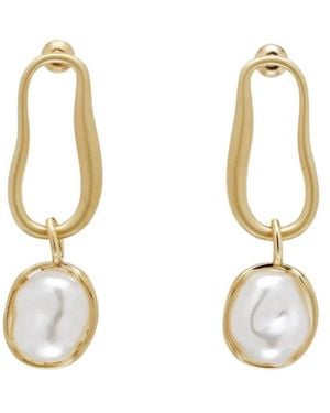 Cult Gaia Multicolour Brass Pearl Earrings - Metallic