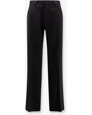Balenciaga Straight Fit Cotton Pants - Black
