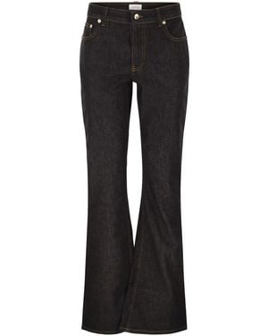 Fabiana Filippi 5-Pocket Denim Trousers With Flare - Black