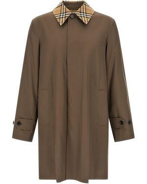 Burberry 'Tottenham' Car Coat - Brown
