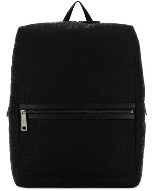 Fendi Black Canvas Lui Backpack