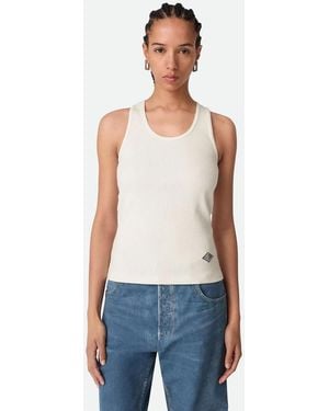 Bottega Veneta Ribbed Cotton Jersey Top - White