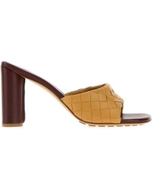 Bottega Veneta Two-Tone Leather Livia Mules - Multicolour