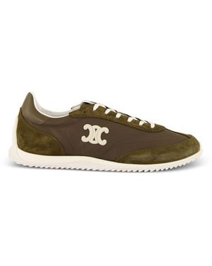 Celine Low Lace-Up Sneaker W/ Triomphe - Green