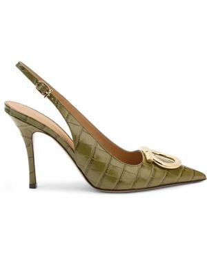 Ferragamo Slingback - Metallic