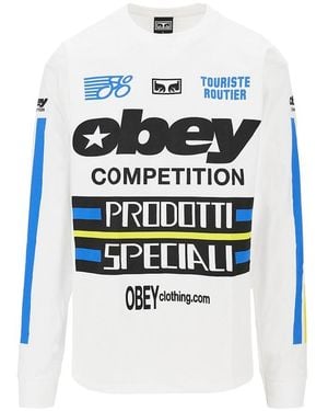 Obey Competition Classic Ls Cotton T-Shirt - White