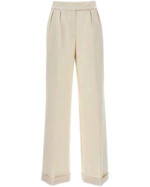 Kiton Loose Leg Pants - Natural