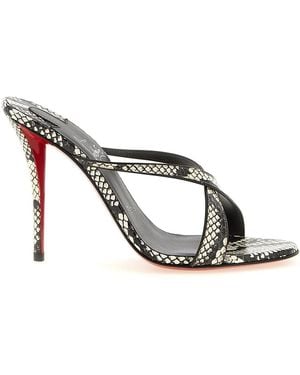 Christian Louboutin 'Mulazee Cross' Sandals - Metallic