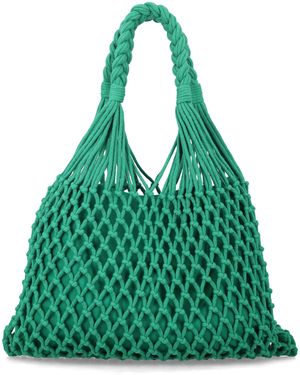 Frankie Shop Naia Macramé Bag - Green