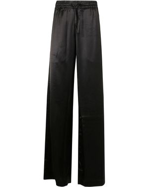 Marine Serre Satin Drawstring Trousers Clothing - Black