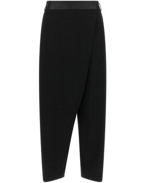 Alberto Biani Asymmetrical Panel Pants - Black