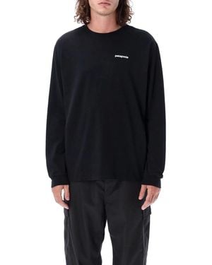 Patagonia P-6 Logo Long-Sleeve T-Shirt - Black