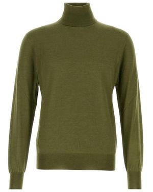 Saint Laurent Wool Blend Turtleneck Jumper - Green