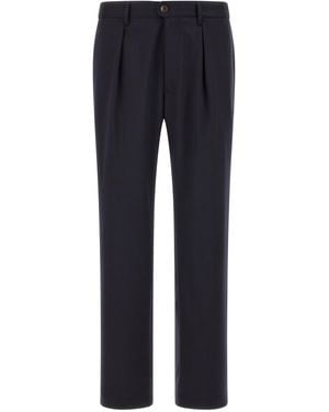 Incotex Formal Pants With Pleats - Blue