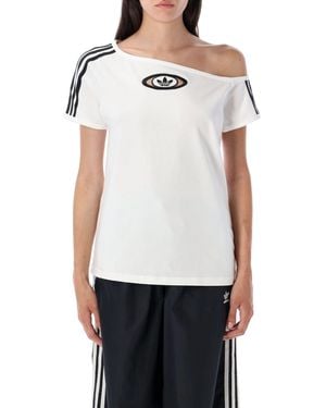 adidas Originals Off Shoulder Tshirt - White