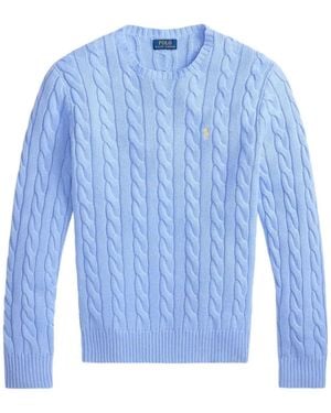 Polo Ralph Lauren Cable-Knit Cotton Jumper - Blue