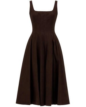 STAUD Abito Midi Wells - Black