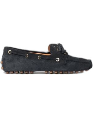 Tod's Suede Gommino Boat Loafers - White