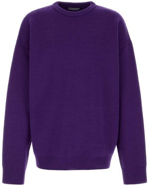 Balenciaga Wool Blend Oversize Jumper - Purple