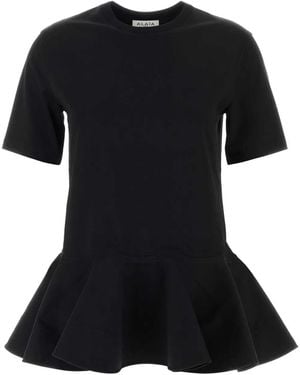 Alaïa Alaia Cotton T-Shirt - Black