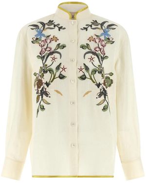 Valentino Garavani Floral Embroidery Shirt - White