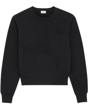 Saint Laurent Cassandre Sweatshirt - Black