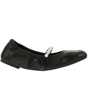 Stuart Weitzman Goldie Ballet Flat;Blk;5.5 C - Black