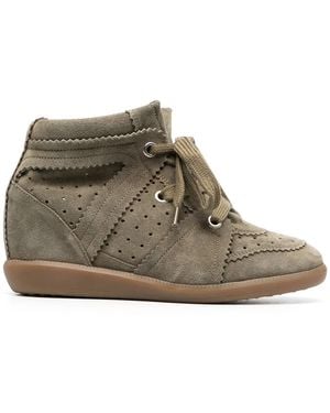 Isabel Marant Bobby Suede Leather Sneakers - Brown