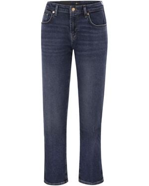 7 For All Mankind Calie Straight Ankle Jeans - Blue