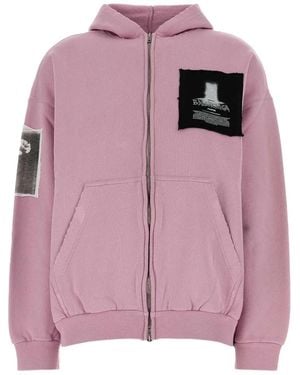 Balenciaga Patch-Detail Zip-Up Hoodie - Pink