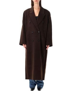 Frankie Shop Gaia Double-Breasted Coat - Black