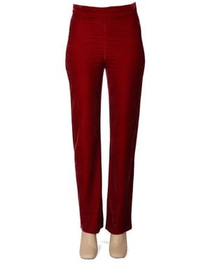 Moschino Pannu00C9 Velvet Trousers - Red