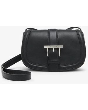 McQueen Leather Mini Satchel Crossbody Bag - White