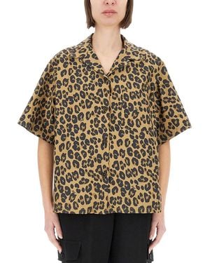 Aspesi Animal Print Shirt - Black