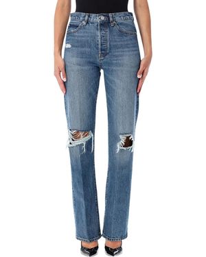 FRAME The Vertical Straight-Leg Jeans - Blue