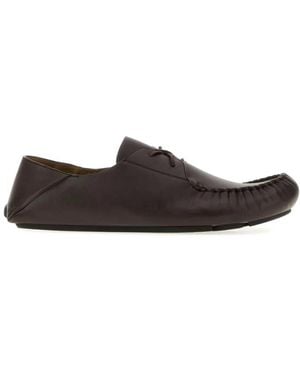 Loewe Dark Leather Rambla Loafers - Brown
