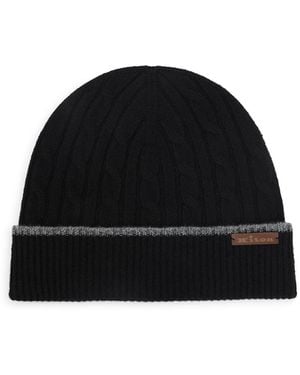 Kiton Cable-Knit Beanie - Black