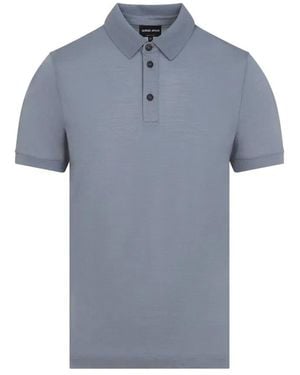 Giorgio Armani Cloud Cotton Polo Shirt - Blue