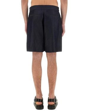 McQueen Cotton Lyocell Shorts - Black