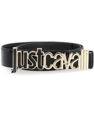 Just Cavalli Jc Patent Leather Belt - Black