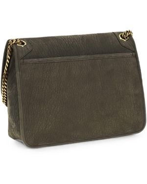 Saint Laurent Niki Leather Shoulder Bag - Gray