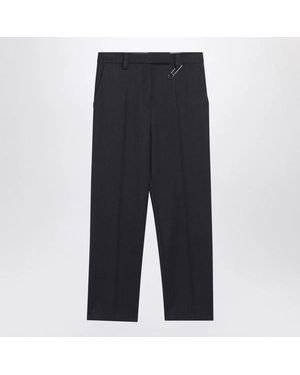 Prada Anthracite Wool Trousers - Grey