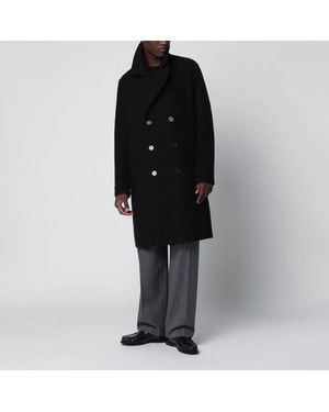 Harris Wharf London Doublebreasted Wool Coat - Black