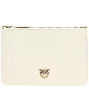 Pinko 'Flat Classic' Crossbody Bag - Natural