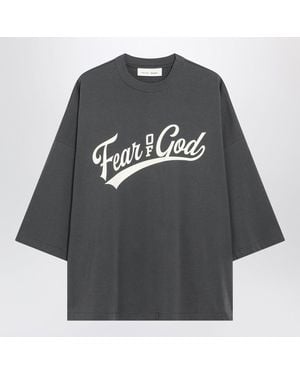 Fear Of God Iron Cotton Merch Tshirt - Grey