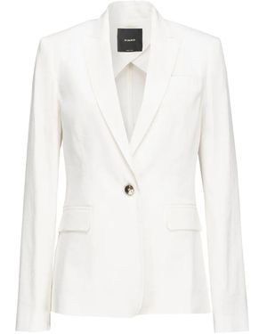 Pinko Tailored Jacket With Peak Lapels - White