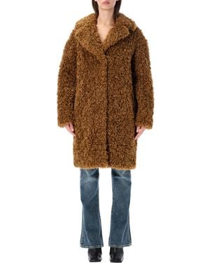 Stand Studio Teddy Faux Fur Coat - Brown