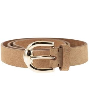 Brunello Cucinelli Reversed Leather Belt - Natural