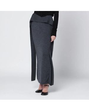 Entire studios Long Wool Skirt - Black
